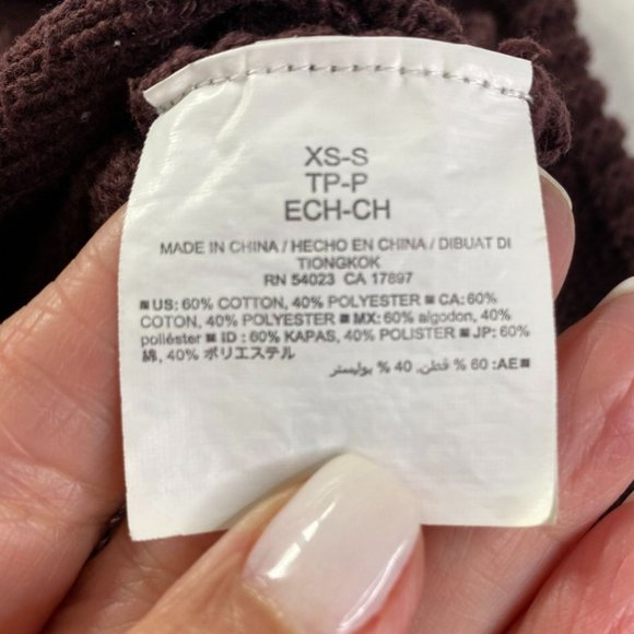 Old Navy Womens Burgundy Oversized Cable Knit Sweater Size XS Academia, Grunge - Picture 4 of 8